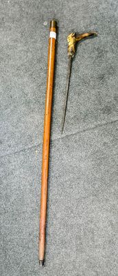 Canne-épéee poignée en corne - Photo 1