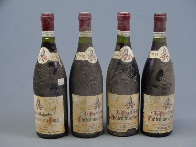 CHATEAUNEUF DU PAPE Le Père GABOCHE, MEB au domaine, 3 bouteilles...