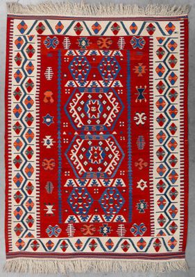 Kilim oriental fait à la main, Turkiye (209 x 157cm).