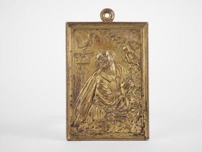 a gold - plated picture of jesus and mary in the garden of geths