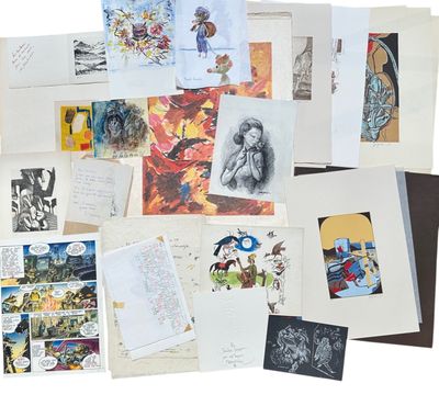 many different types of drawings and pictures on the paper