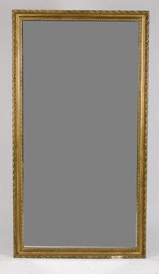 Miroir rectangulaire en bois doré