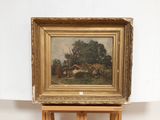 a picture of a painting that is on a easel