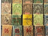 an image of a collection of old postage stamps on a black background