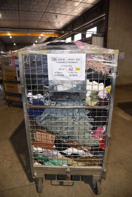 a cart that has a lot of items in it