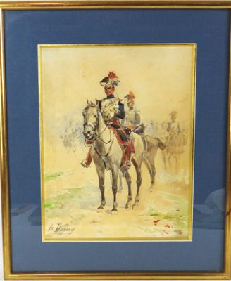Henry Louis DUPRAY (1841-1909):" Lanciers de la Garde impéri…