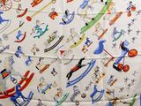 an image of a scarf with a variety of cartoon characters on it