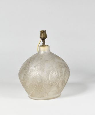 Vase Lampe Plume en Verre René Lalique 1920