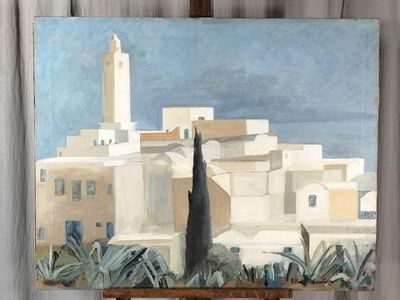 Yvette PINSON-CORMIER. Huile sur toile.