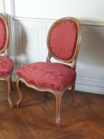 PAIRE DE CHAISES en hêtre mouluré et sculpté à dossier médai… (photo 3)