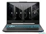 the asus tuf gaming laptop is open on a white background