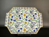 l'image d'une assiette décorative ornée de fleurs
