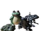 three frogs and a frog are sitting next to each other