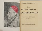 an open book with a drawing of a man wearing a red hat