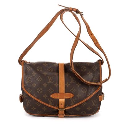 louis vuitton monogram canvas and leather shoulder bag