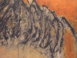 a picture of a painting of a horse on a wall