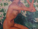 an image of a painting of a naked woman sitting on the ground