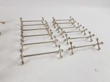 a set of eight silver plated handles and handles
