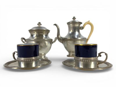 France XIXème s. : Service tête à tête en argent 925°/°°° à … - Photo 1