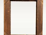 an old wooden picture frame on a white background