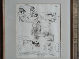 a picture of a drawing on a wall in a room