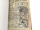 an old book with a picture of a man in a top hat