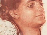 une image représentant le dessin du visage d'une femme aux yeux fermés