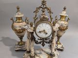 a clock that is sitting on top of a table
