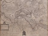 une vieille carte de la ville de Londres au XVIIe siècle