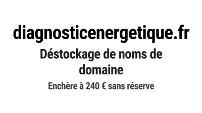 Nom de domaine diagnosticenergetique.