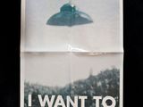 a poster with a picture of a flying saucer on it