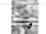 a black and white photo of a document with a picture of a man in a boat