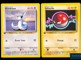 two pokemon cards with different designs on them on a black background