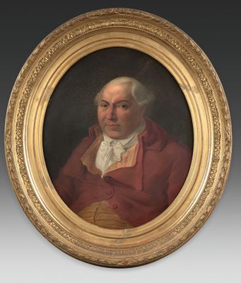 portrait of a gentleman in a red coat