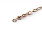 a close up of a chain on a white background