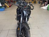 a motorcycle that is parked in a garage