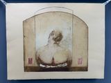 une photo d'un tableau représentant une femme assise sur une chaise
