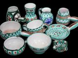 many different types of tea cups and saucers