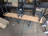 many pieces of wood stacked on top of each other