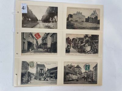 plusieurs vieilles photos en noir et blanc d'une rue et de bâtiments