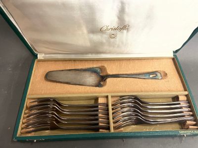Christofle, service à gâteau en métal argenté comprenant 12 … - Photo 1