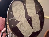 an image of a table with a menu on it