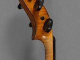 an old violin with a wooden back and a long neck