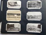 an old black and white photo of a book with pictures of a farm