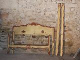 two pieces of furniture sitting next to each other in a room