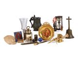 a lot of items that are sitting on a white surface