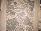 an old newspaper with a picture of a map on it