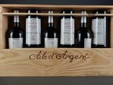 six bouteilles de vin dans un coffret en bois