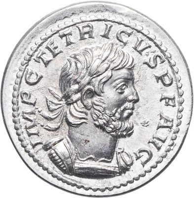 une pièce d'argent portant l'image d'un homme