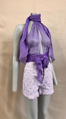 purple top and shorts on a mannequin mannequin mannequin mannequin mannequin mannequin mannequin mannequin manne